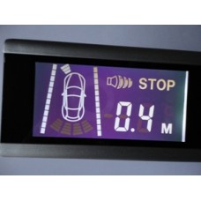 8-ių jutiklių parkavimo sistema su LCD vaizduokliu